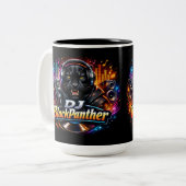 DJ BLACKPANTHER 2 Two-Tone COFFEE MUG Tweekleurige Koffiemok (Voorkant links)