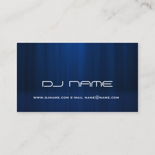 DJ blauwe kop Visitekaartje (Achterkant)