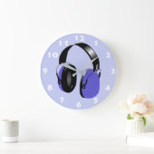 DJ BLUE MUZIEK HOOFDTELEFOONS ONTWERP GROTE KLOK (Huis)