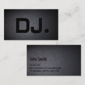 DJ Bold Text Cool Black Modern minimalist Visitekaartje (Voorkant / Achterkant)