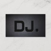 DJ Bold Text Cool Black Modern minimalist Visitekaartje (Voorkant)