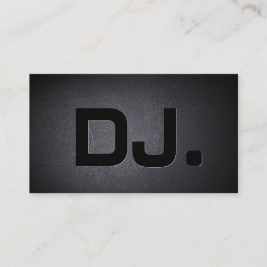 DJ Bold Text Cool Black Modern minimalist Visitekaartje (Voorkant)