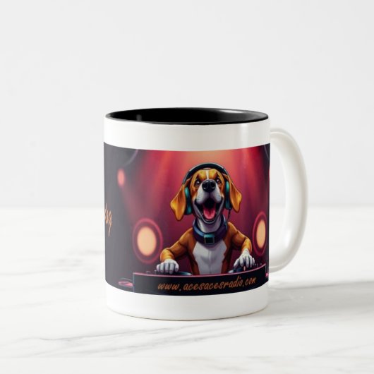 DJ buddydog banner mok (Voorkant rechts)