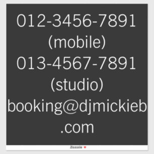 DJ business promotionele banner cover up sticker
