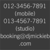 DJ business promotionele banner cover up sticker (Voorkant)