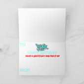 DJ cartoon happy birtday raver card Kaart (Binnen)