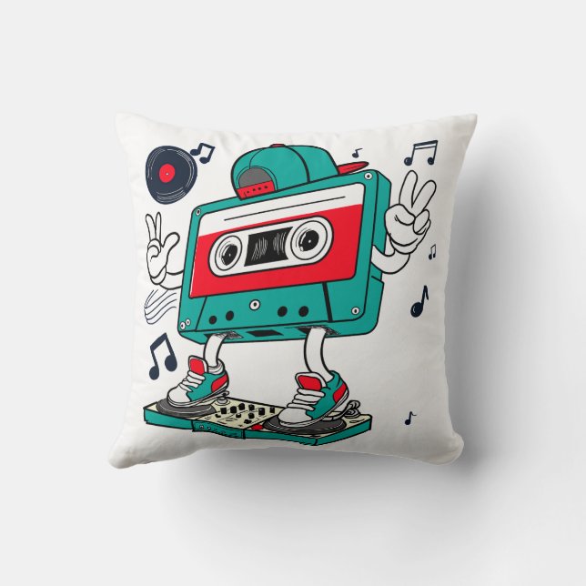 DJ cassette tape Kussen (Achterkant)