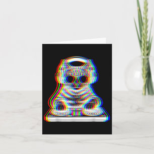 DJ Cat EDM Muziek Grappige geschenken voor kattenl Kaart