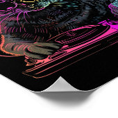 DJ Cat Edm Techno House Muziek Funny Cat Lover Poster (Hoek)