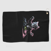 DJ Cat Funny DJ Equipment Drawer Schattige Cat Vro Golfhanddoek (Horizontaal)