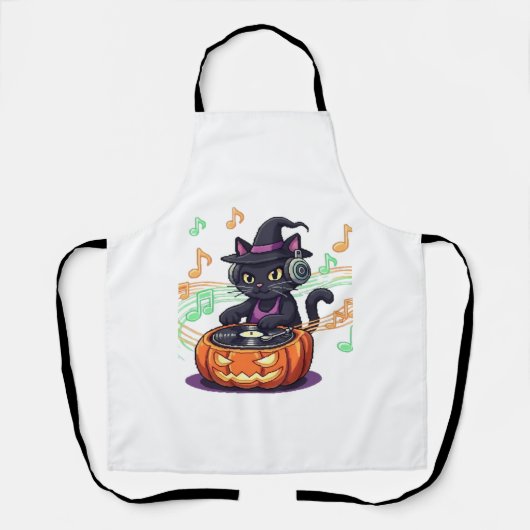 DJ Cat Halloween Oversized T-Shirt Schort (Voorkant)