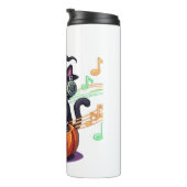 DJ Cat Halloween Oversized T-Shirt Thermosbeker (Geroteerd rechts)