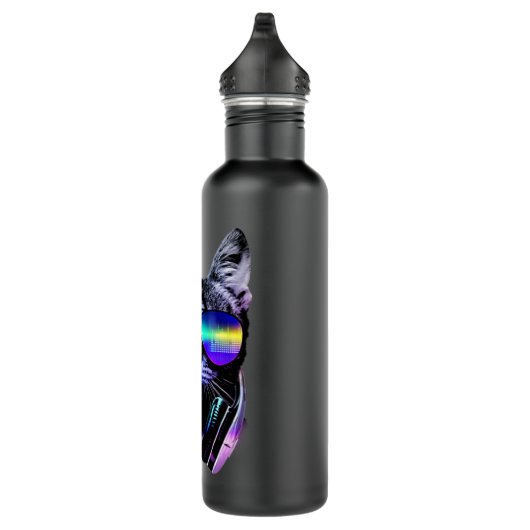 Dj Cat Headphones Waterfles (Rechts)