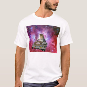DJ Cat in Space T-shirt