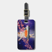 DJ Cat Platenspeler Mixer Bagagelabel (Voorkant verticaal)