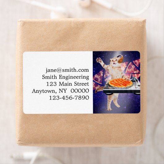 DJ Cat Platenspeler Mixer Etiket (Insitu)