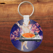 DJ Cat Platenspeler Mixer Sleutelhanger (Voorkant)