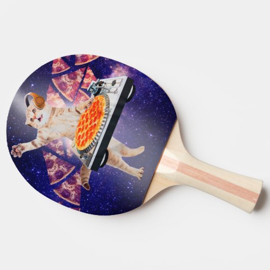 DJ Cat Platenspeler Mixer Tafeltennisbatje (Zijkant)