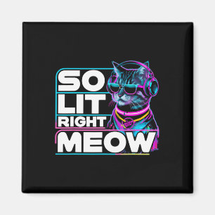DJ Cat So Lit Right Meow EDM Techno Rave Party Fes Magneet