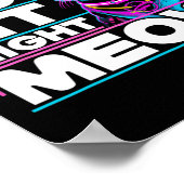 DJ Cat So Lit Right Meow EDM Techno Rave Party Fes Poster (Hoek)