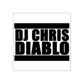 DJ CHRIS DIABLO LOGO RUBBER STEMPEL MEDIUM (Afrduk)