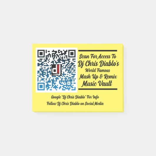 Dj Chris Diablo Promo Post-its Post-it® Notes (Voorkant)