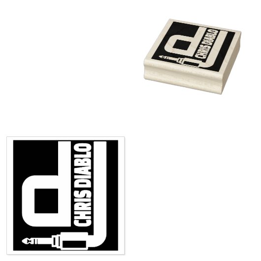 DJ CHRIS DIABLO RUBBER STEMPEL (Gestempeld)