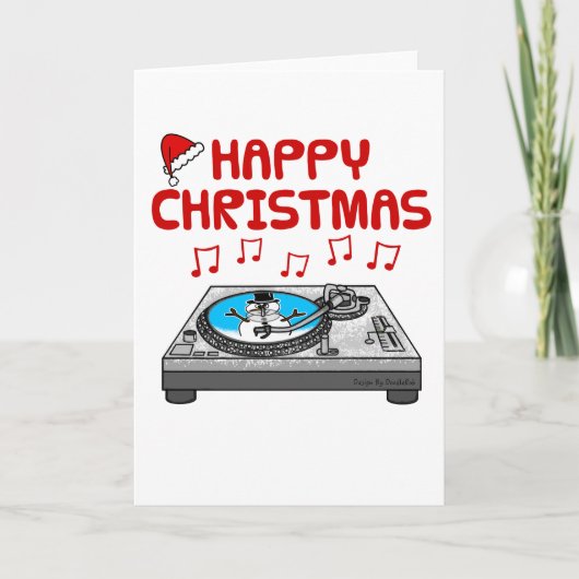 DJ Christmas Kaart Musicus Musicus (Voorkant)