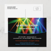DJ Club Music Uplighting Briefkaart (Voorkant / Achterkant)