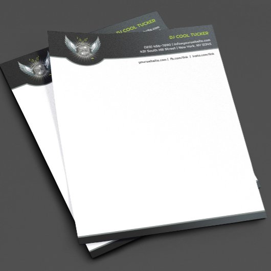 DJ Club Muziek Briefhoofd Template