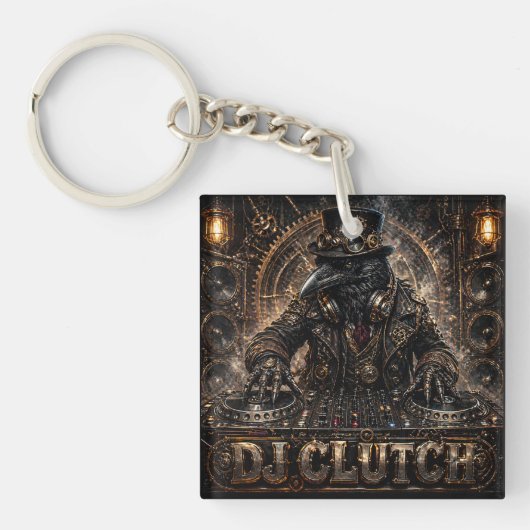 DJ CLUTCH DUBBELEZIJDIG SLEUTELHANGER (Voorkant)