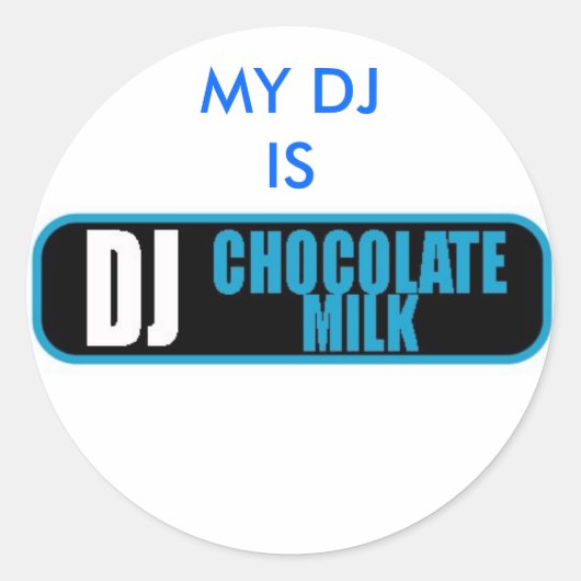 DJ CM, MIJN DJIS RONDE STICKER (Voorkant)