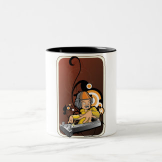 Dj Coffee Tweekleurige Koffiemok