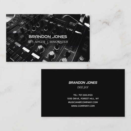 DJ Console Custom Professional Visitekaartje (Voorkant / Achterkant)