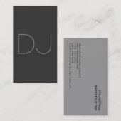 DJ Contemporary Grey Vertical Clean Visitekaartje (Voorkant / Achterkant)