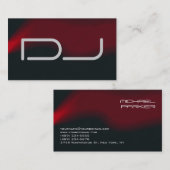 DJ Contemporary Stijlvol Rood Zwart Grijs Visitekaartje (Voorkant / Achterkant)