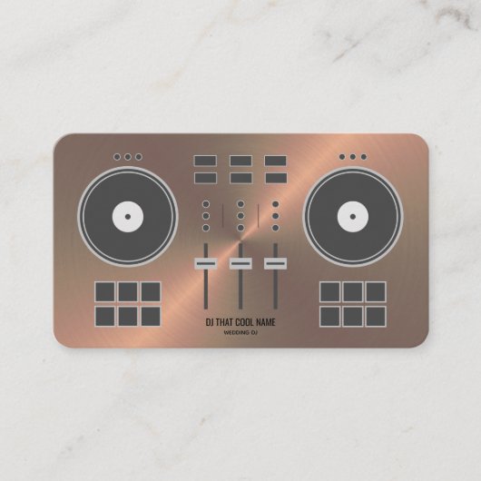 DJ Controller 2020 - Koper Faux Visitekaartje (Voorkant)