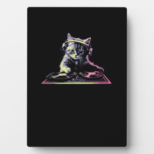 DJ Controller Cat - Grappige DJ Cat Fotoplaat