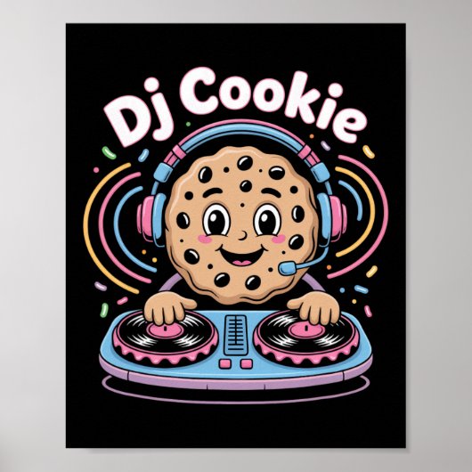 DJ Cookie Christmas DJ Vibes Poster (Voorkant)