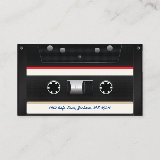 DJ Cool Black Cassettebandje Visitekaartje (Achterkant)