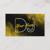 DJ Cool Gold Powder Party Music Visitekaartje (Voorkant)