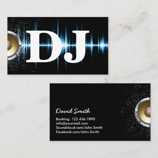 DJ Cool Sound Waves Deejay Visitekaartje (Voorkant / Achterkant)