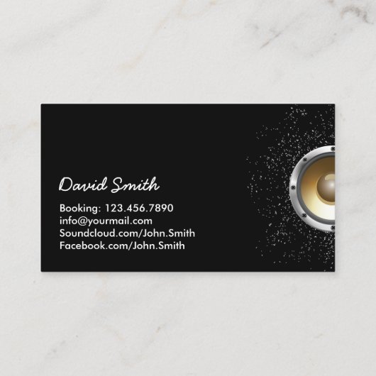 DJ Cool Sound Waves Deejay Visitekaartje (Achterkant)