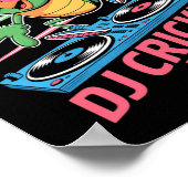 Dj Cricket Beats Groovy Muziek Pret Poster (Hoek)