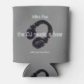 DJ Custom koelbox met een hoofdtelefoon Blikjeskoeler (Voorkant)