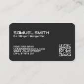 DJ Custom QR Code Premium Contactkaartje (Achterkant)