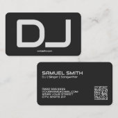 DJ Custom QR Code Premium Contactkaartje (Voorkant / Achterkant)