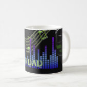 DJ DAD - Vaderdag cadeau Gepersonaliseerd Koffiemok (Voorkant rechts)