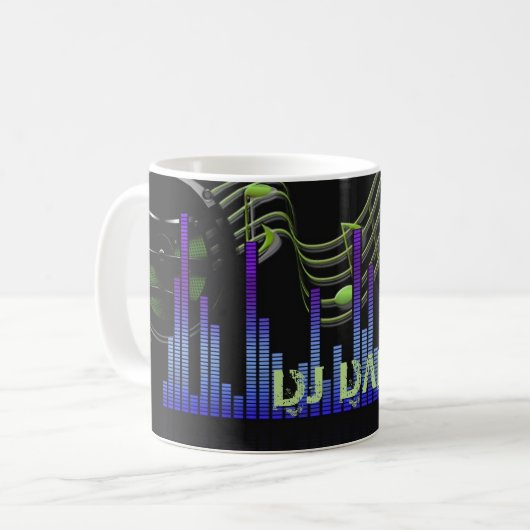 DJ DAD - Vaderdag cadeau Gepersonaliseerd Koffiemok (Voorkant links)