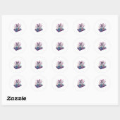 DJ Dalmatian – EDM Rave Party Dog Ronde Sticker (Vel)